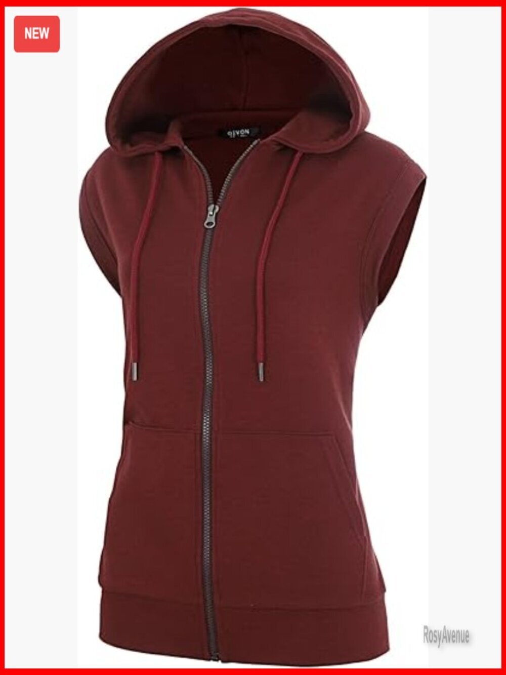Sleeveless Hooded Vest with Pockets 1/4 Zip Pullover Lightweight